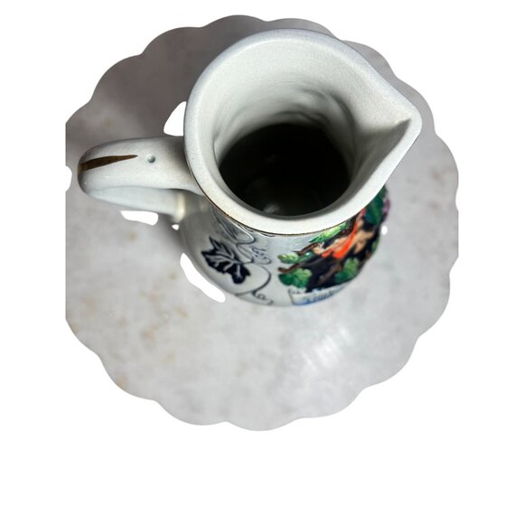 Vtg German Beer Stein Pitcher Gold Trim Embossed Original Thwalt Wein Aus Kuhlen - Picture 6 of 9